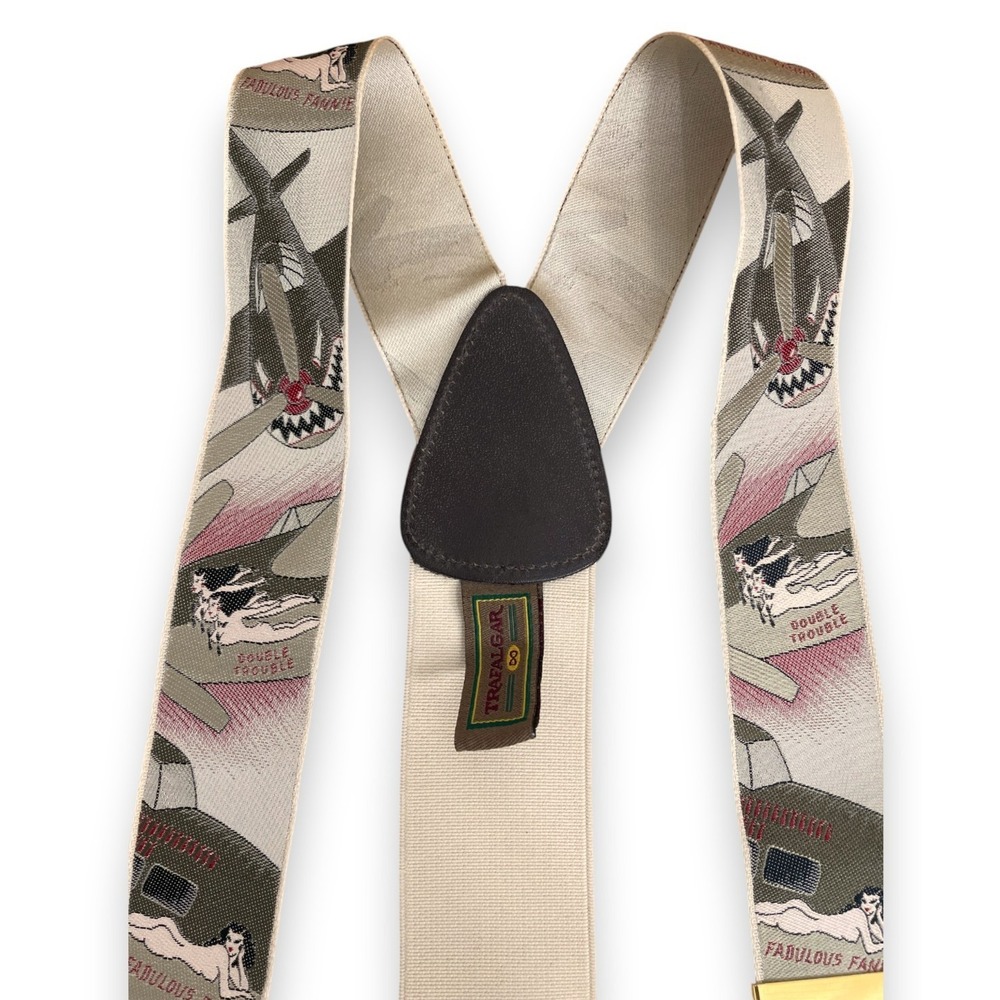 Trafalgar Limited Edition Suspenders Braces Double Trouble World War Two WW2 - Picture 5 of 5